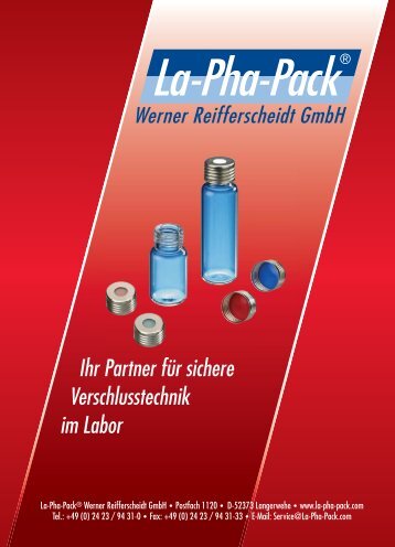 Katalog deutsch - Schmidlin Labor+Service AG