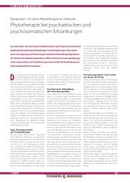 Phytotherapie bei psychiatrischen und psychosomatischen ...