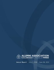 Colorado School of Mines Alumni Association Annual Report