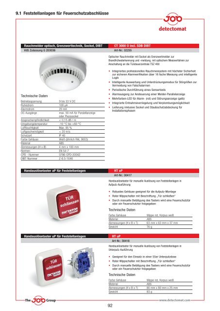 Feststellanlagen für Feuerschutzabschlüsse