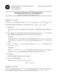 Funktionalanalysis II, Übungsblatt 4 - Lehrstuhl A für Mathematik