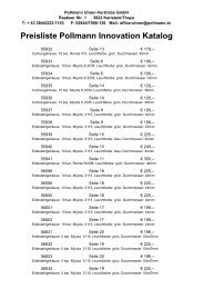 Pollmann Innovation Preisliste 2013