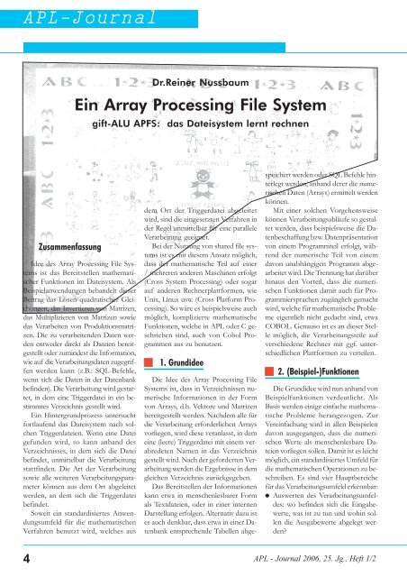 APL-Journal - APL Germany e. V.