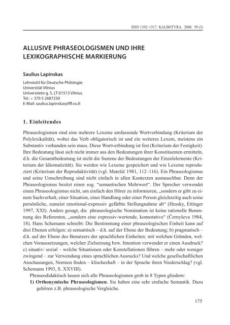 ALLUSIVE PHRASEOLOGISMEN UND IHRE LEXIKOGRAPHISCHE ...