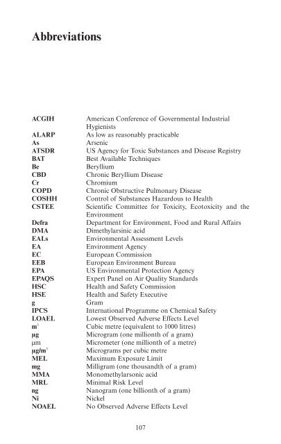 Guidelines for Metals and Metalloids in Ambient ... - ARCHIVE: Defra