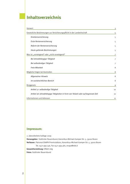 Vereinbarkeit der Bauernversicherung mit Zu- und Nebenerwerb