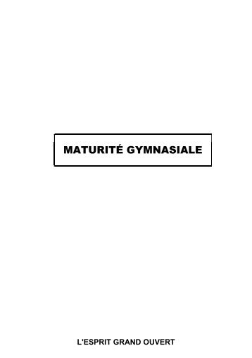 Maturité gymnasiale 2013-2014 - Lycée Jean-Piaget