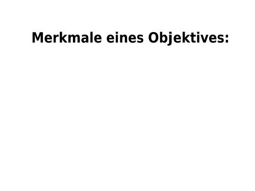 Brennweite und Bildwinkel verschiedener Objektive