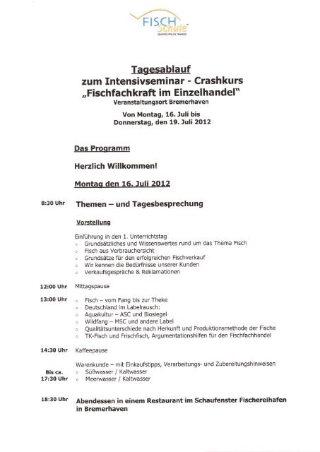 zum Intensivseminar - Crashkurs