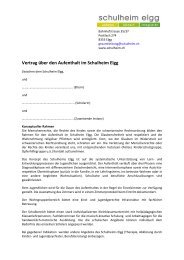 Aufenthaltsvereinbarung - Schulheim Elgg
