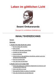 Leben im göttlichen Licht - Omkarananda Ashram Publications