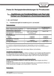 Preise Fur Dienstleistungen Im Standardisierten Geschaftsverkehr