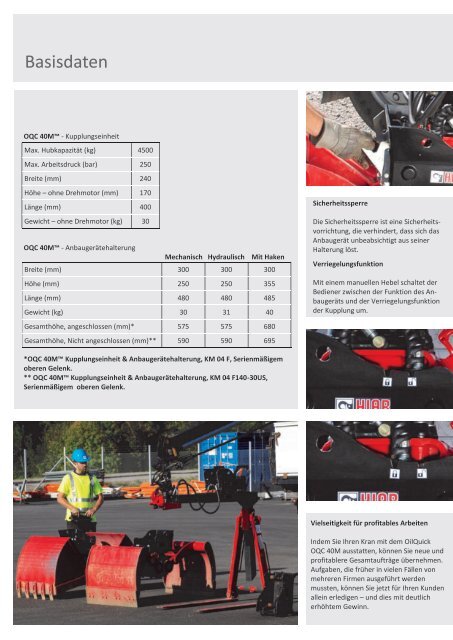 OQC 40M Automatic quick coupler systems - OilQuick