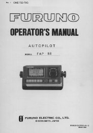 FAP55 Operator's & Installation Manual (4005 KB) - Furuno USA