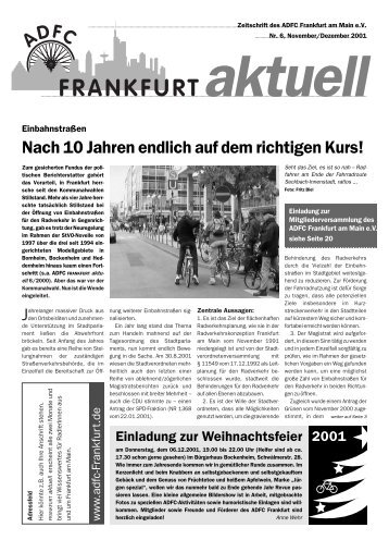 Nach 10 Jahren endlich auf dem richtigen Kurs! - ADFC Frankfurt