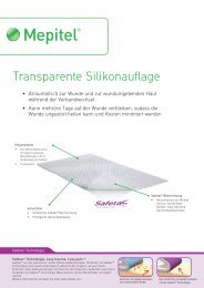 Transparente Silikonauflage - Mölnlycke Health Care
