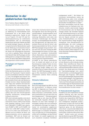 Herzbiomarker in der Pädiatrie