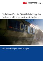 Richtlinie für die Gewährleistung der Futter- und ... - SBB Cargo