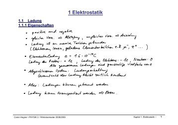 1 Elektrostatik