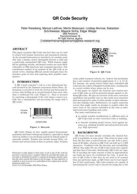 QR Code Security (PDF) - Secure Business Austria
