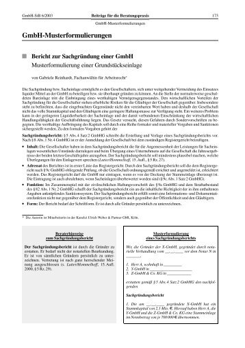 GmbH-StB 6/2003 - Centrale für GmbH