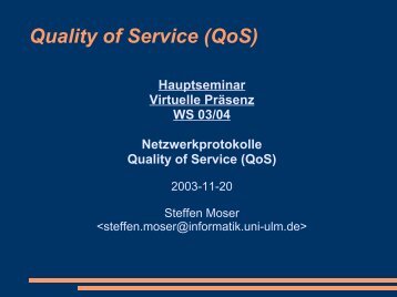 Quality of Service (QoS)