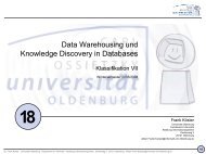 DWH-und-KDD--VL-18 - Informationssysteme - Universität Oldenburg