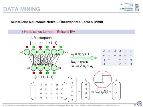 DWH-und-KDD--VL-18 - Informationssysteme - Universität Oldenburg