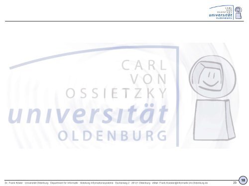 DWH-und-KDD--VL-18 - Informationssysteme - Universität Oldenburg