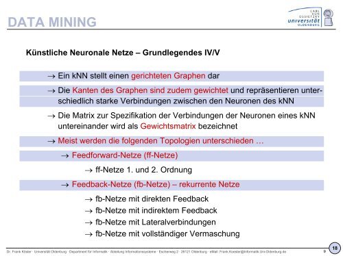 DWH-und-KDD--VL-18 - Informationssysteme - Universität Oldenburg