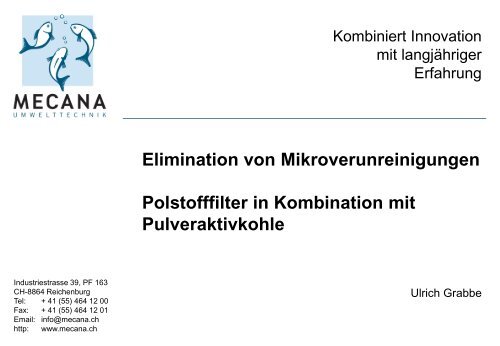 Polstofffilter in Kombination mit Pulveraktivkohle - VSA