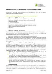 Informationsblatt zur Beantragung von Fortbildungspunkten - FRÖBEL