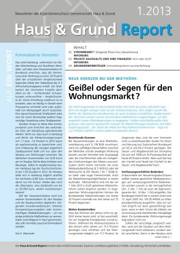 Haus & Grund Report - Haus & Grund Bayern