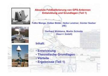 Absolute Feldkalibrierung von GPS-Antennen in Echtzeit - Geo++