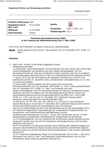 65 folgende der Hessischen Gemeindeordnung - Gemeinde Fuldatal