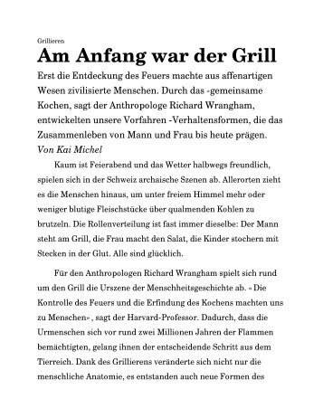 Am Anfang war der Grill