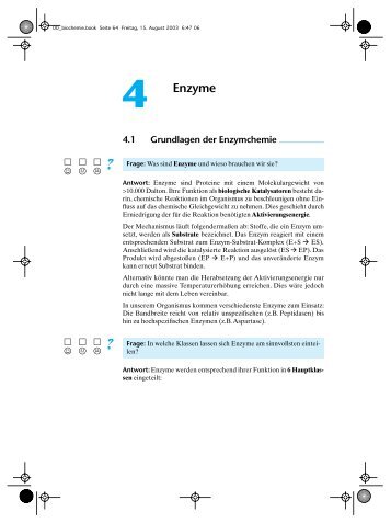 4 Enzyme - Biochemie - Nachhilfe