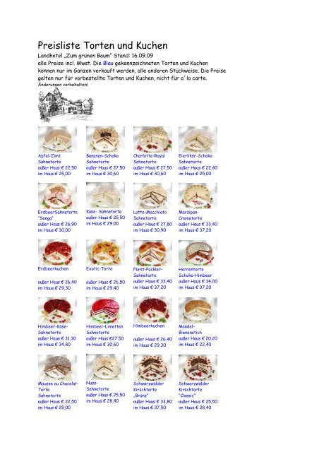 Hacker Kuchen Preisliste Pdf