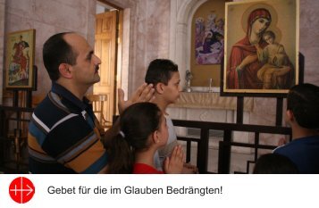 Gebet für die im Glauben Bedrängten! - Kirche in Not