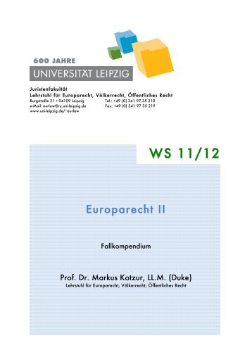 Fallkompendium Europarecht II - Universität Leipzig