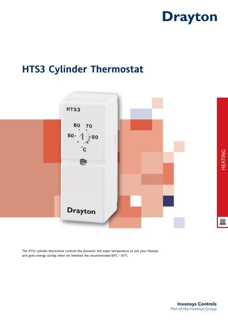 HTS3 Cylinder Thermostat Datasheet - Drayton Controls