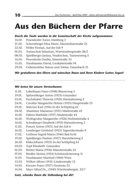 Fischernetz 04-2009 - Pfarre Altmünster