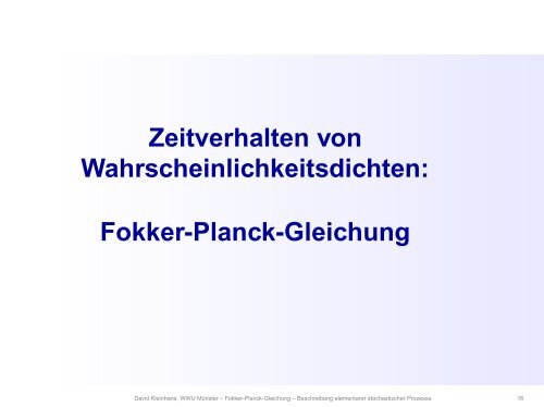 Fokker-Planck-Gleichung