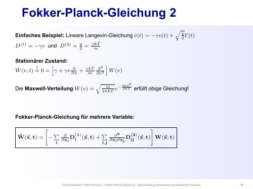 Fokker-Planck-Gleichung