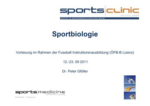 Vorlesung Sportbiologie - Sportsclinic Austria