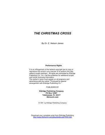 THE CHRISTMAS CROSS - Eldridge Church Plays and Musicals