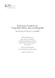 Performance-Vergleich von PostgreSQL, SQLite, db4o und MongoDB