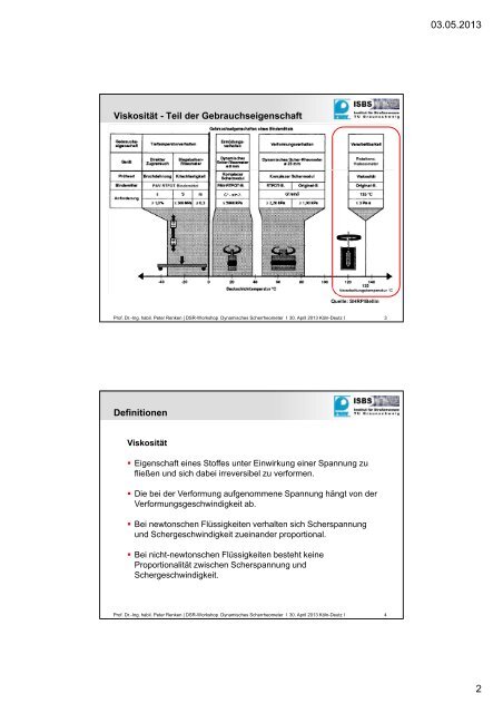 03.05.2013 1 Bestimmung der Dynamischen Viskosität - FGSV