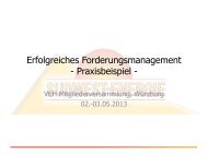 Erfolgreiches Forderungsmanagement - Praxisbeispiel -