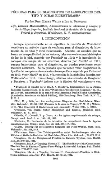 TECNICAS PARA EL DIAGNÓSTICO DE ... - PAHO/WHO